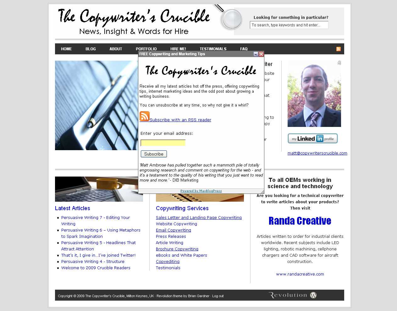 popup-screenshot My pop-up in action